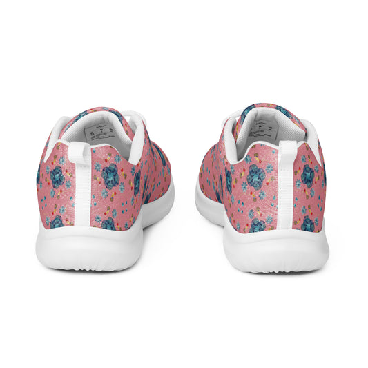 Women’s athletic shoes Kukloso AG No 28 Blue Mini-Mandalas on Pink - Free Shipping