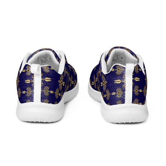 Women’s athletic shoes Kukloso Fleurons No 2 Gold on Navy - Free Shipping