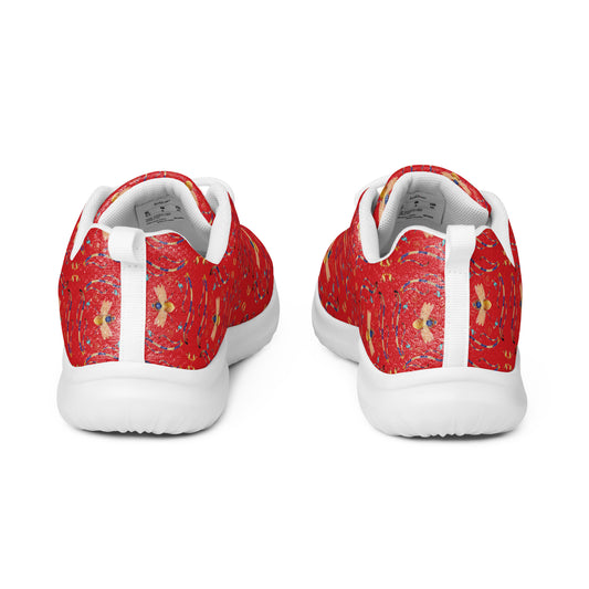 Women’s athletic shoes Kukloso Queen Bee - Gold on Red - Free Shipping