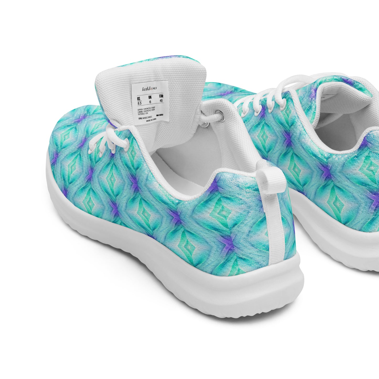 Women’s athletic shoes Kukloso Abstract No 2 Aqua Multicolored - Free Shipping