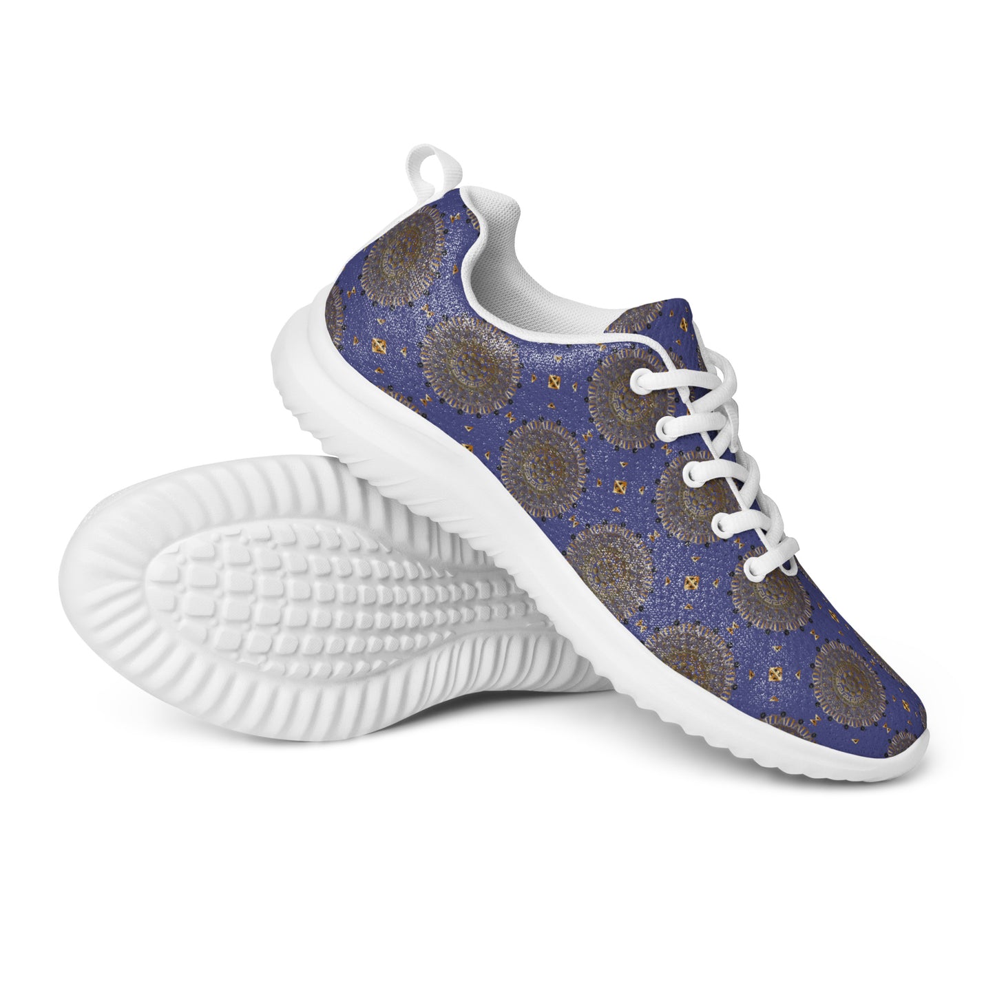 Women’s athletic shoes Kukloso AG No 13 Mini-Mandalas on Navy - Free Shipping