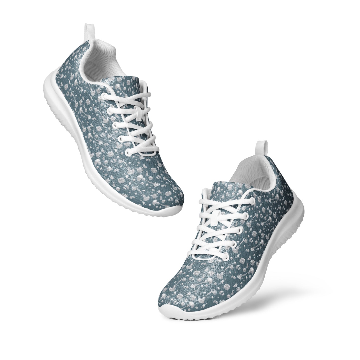 Women’s athletic shoes Kukloso Melange de fleur No 22 Silver on Sage - Free Shipping