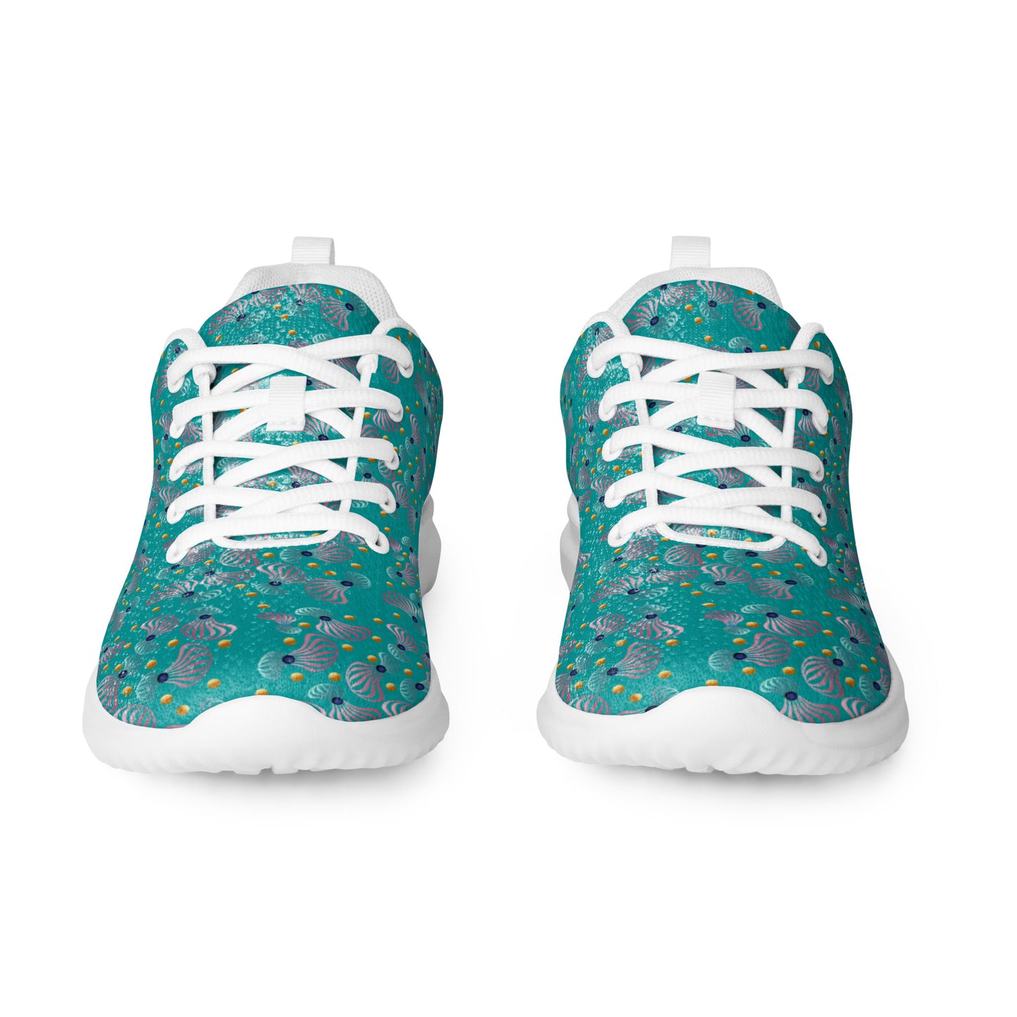 Women’s athletic shoes Kukloso Whimsical No 83 Pink/Aqua/Navy Spirials on Turquoise - Free Shipping