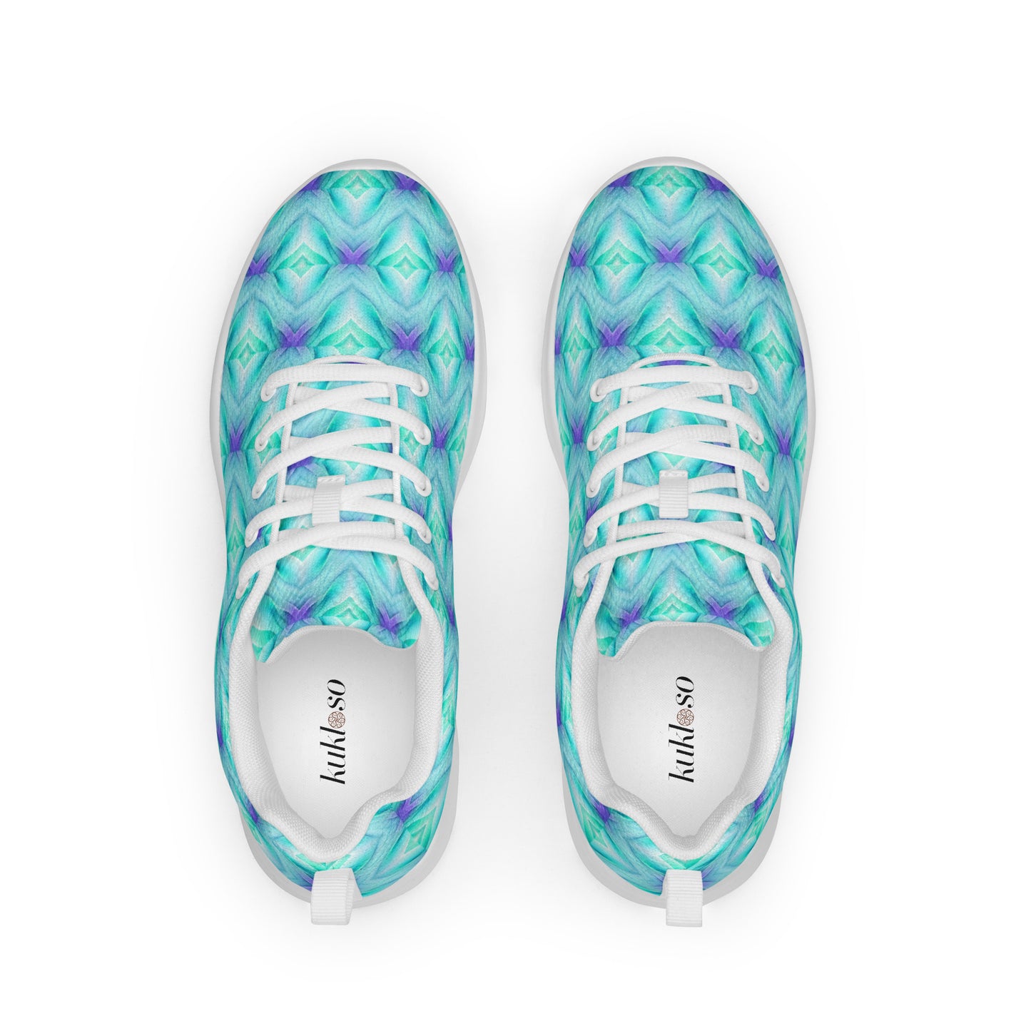 Women’s athletic shoes Kukloso Abstract No 2 Aqua Multicolored - Free Shipping