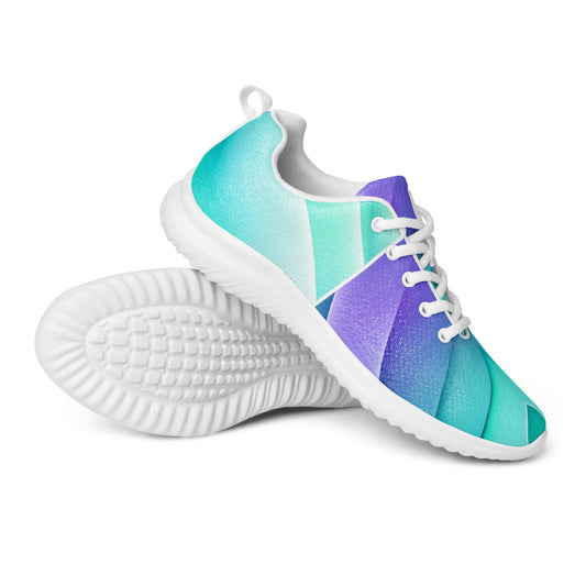 Women’s athletic shoes Kukloso Abstract No 3 Aqua/Violet Multicolored - Free Shipping