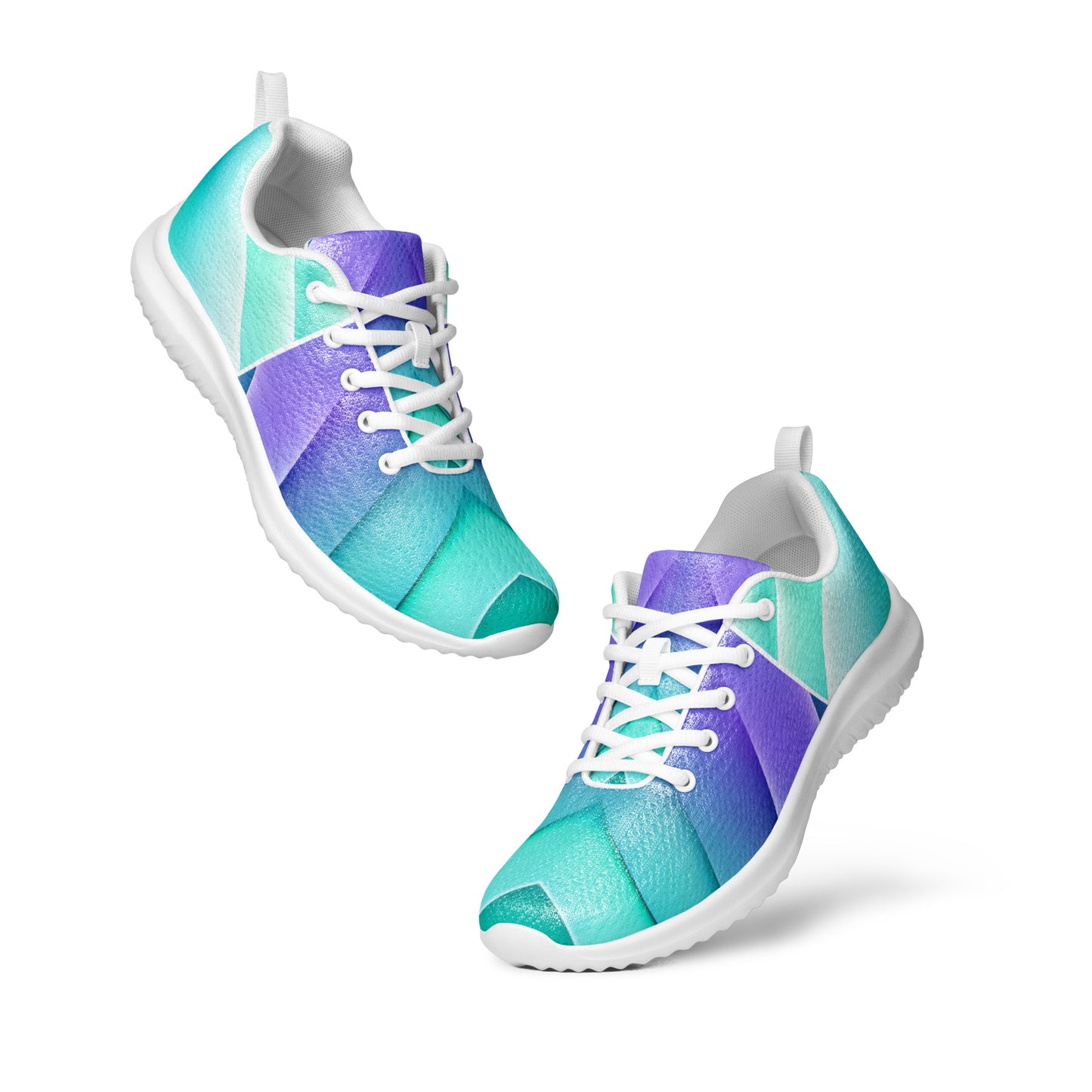 Women’s athletic shoes Kukloso Abstract No 3 Aqua/Violet Multicolored - Free Shipping