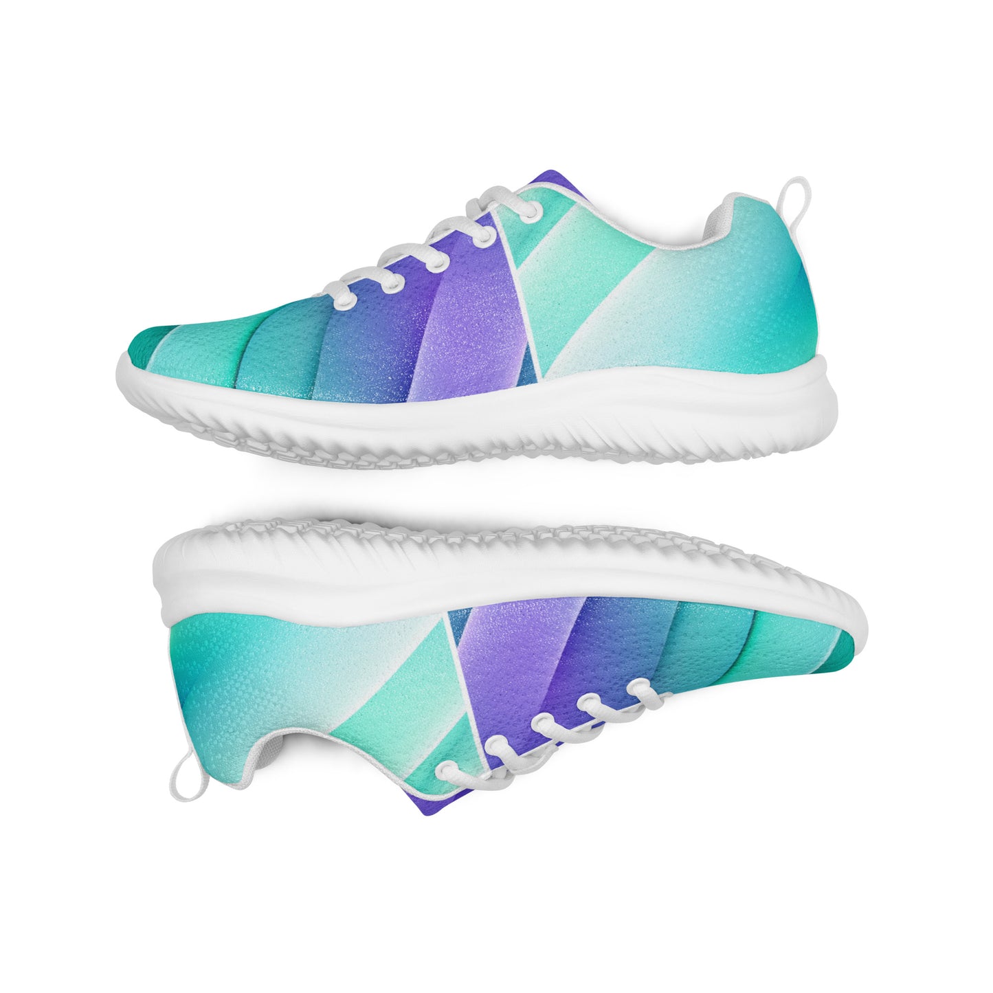 Women’s athletic shoes Kukloso Abstract No 3 Aqua/Violet Multicolored - Free Shipping