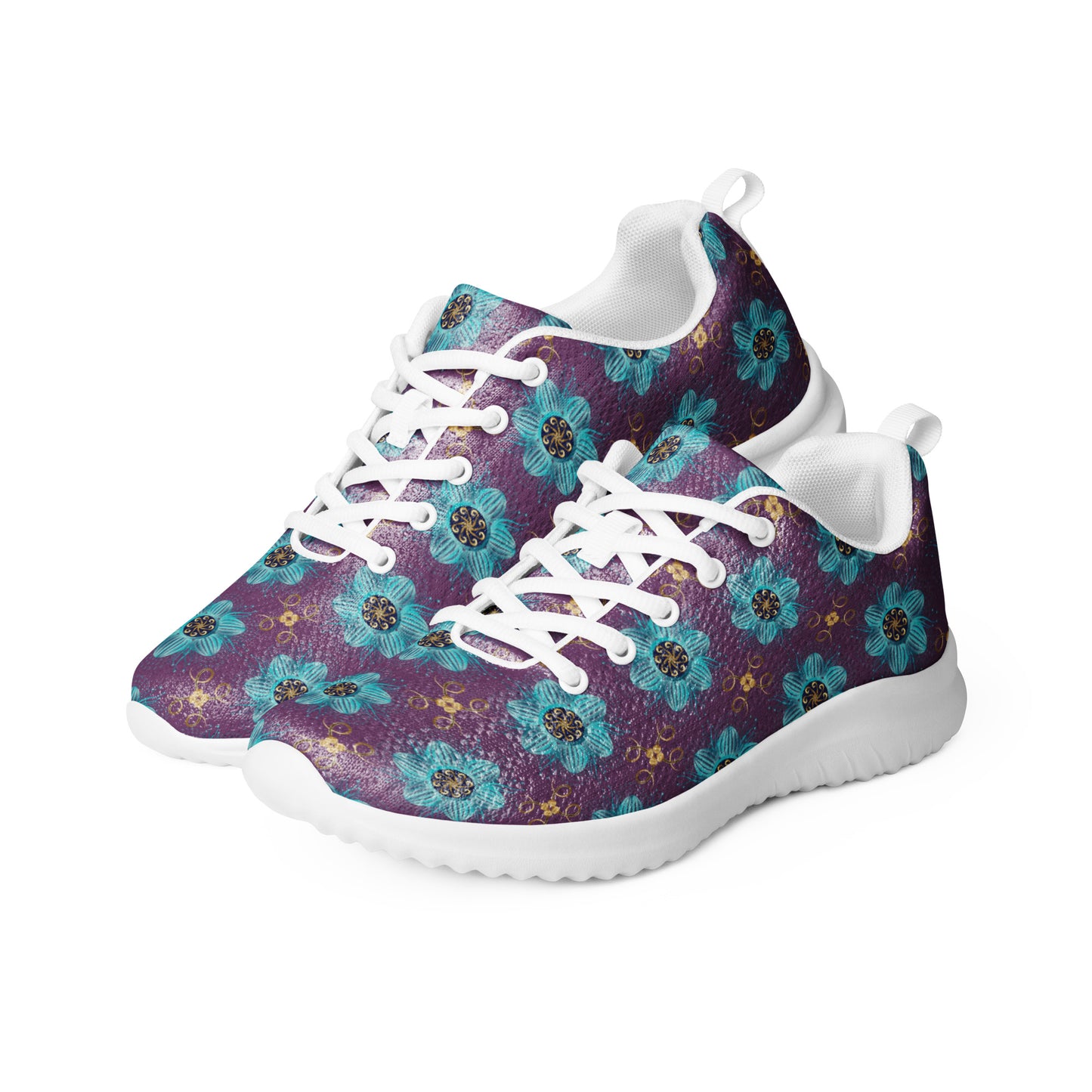 Women’s athletic shoes Kukloso Melange de fleur No 29 on Purple - Free Shipping