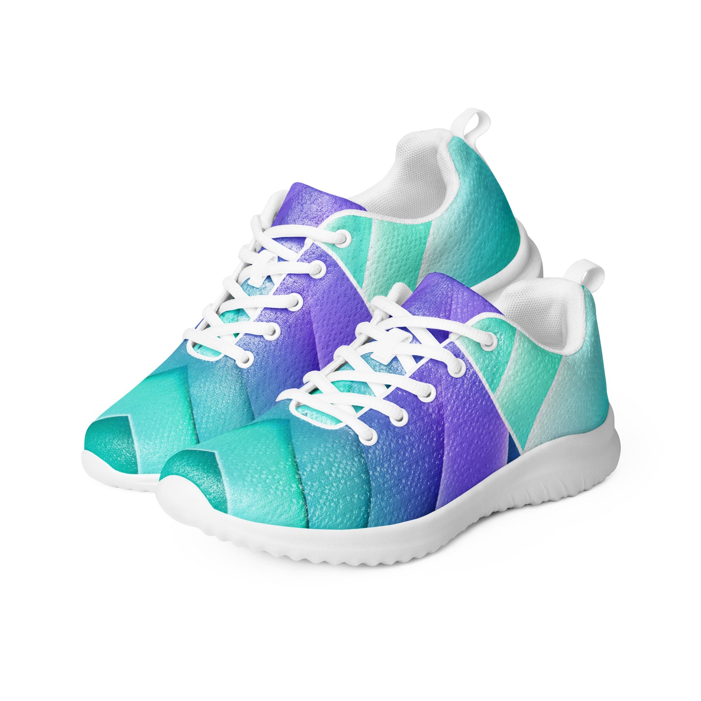 Women’s athletic shoes Kukloso Abstract No 3 Aqua/Violet Multicolored - Free Shipping