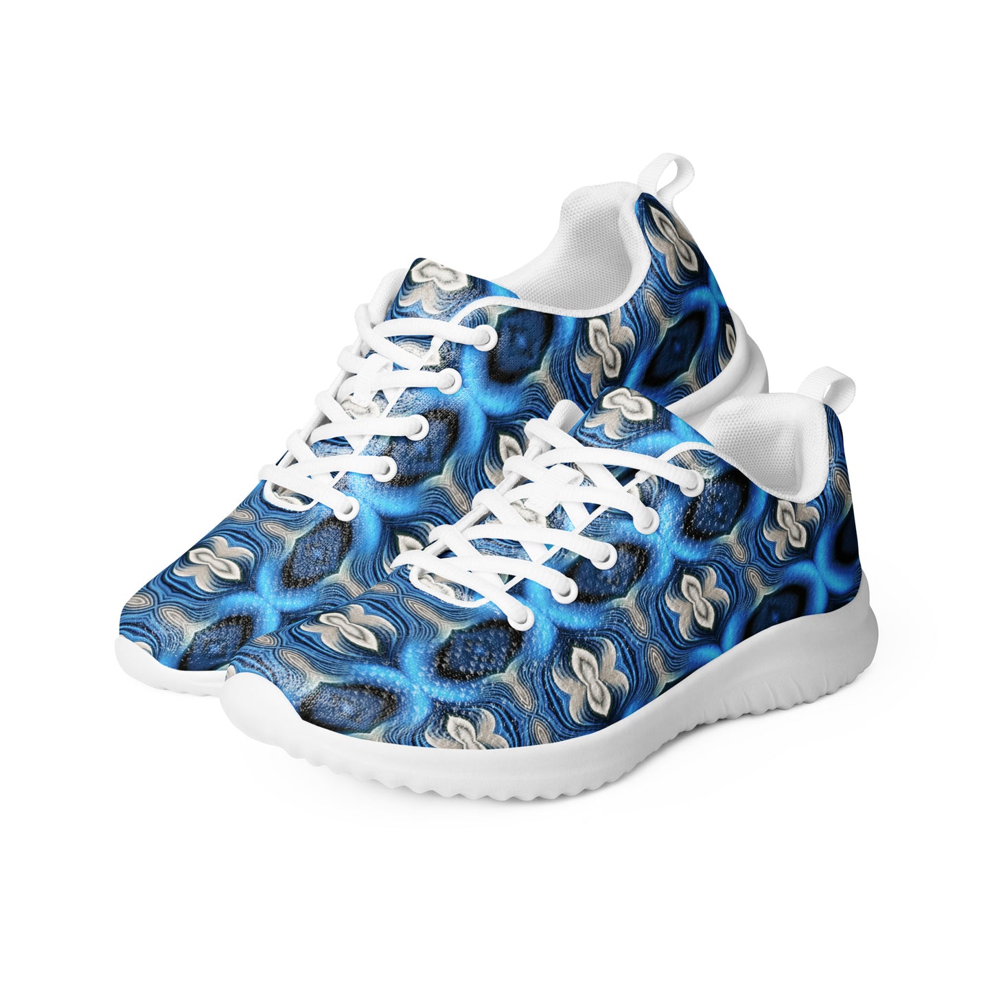 Women’s athletic shoes Kukloso Cubist Faces No 6 Silver/Blue - Free Shipping