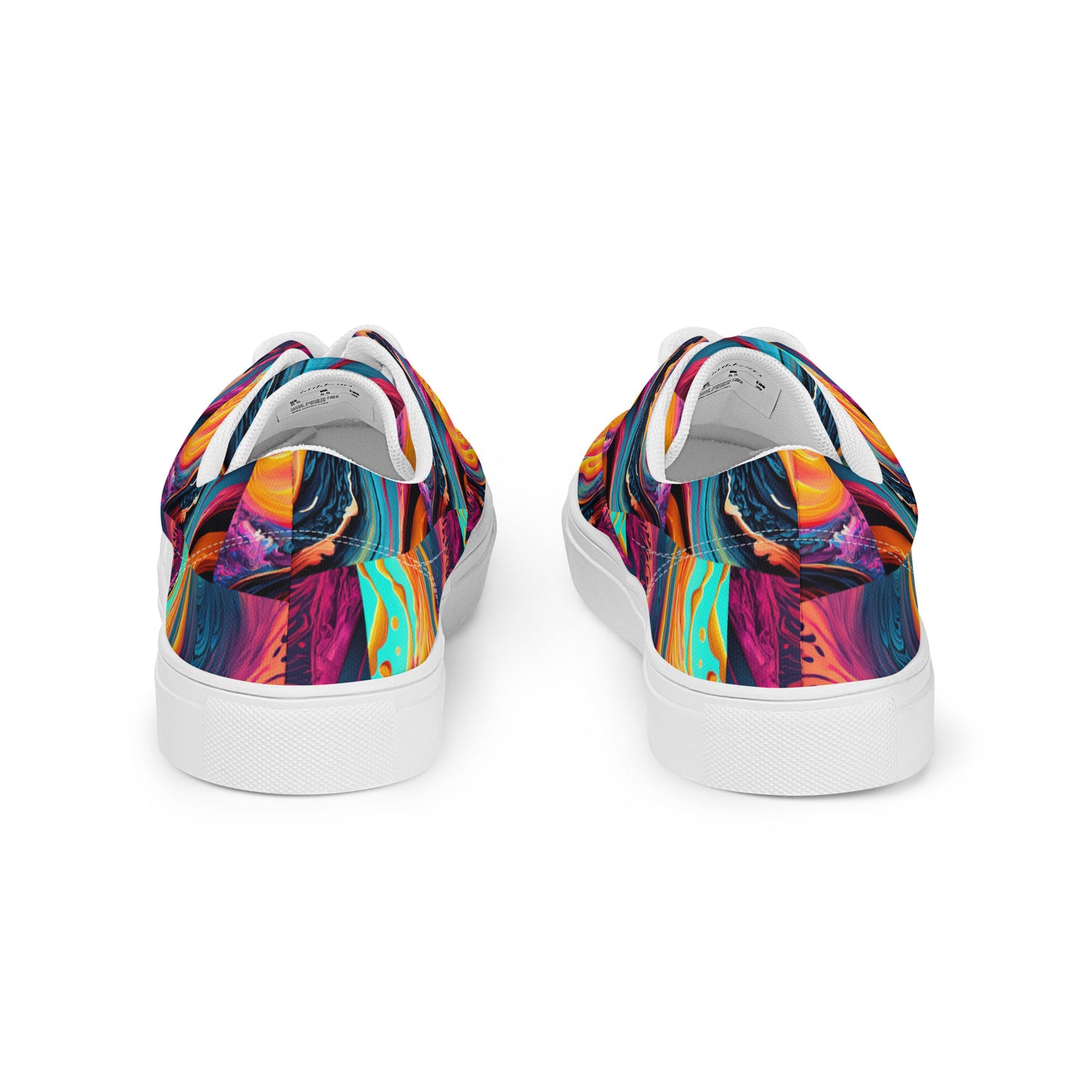 Women’s lace-up canvas shoes Kukloso Abstract No 1 Multicolored - Free Shipping