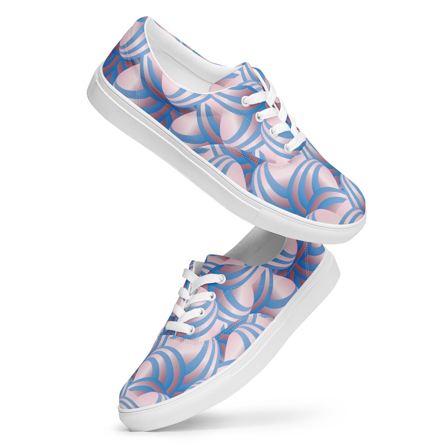 Women’s lace-up canvas shoes Kukloso Ice Cream Swirls No 6 - Free Shipping