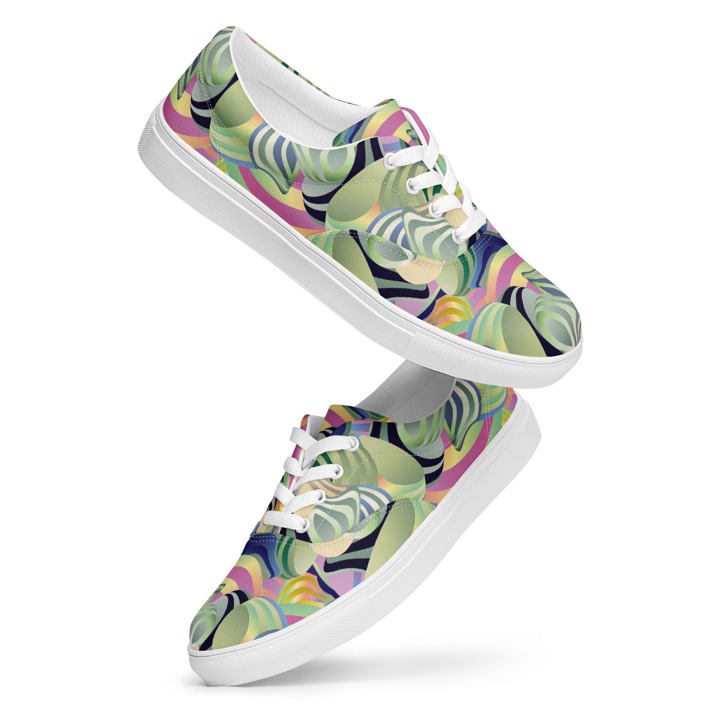 Women’s lace-up canvas shoes Kukloso Ice Cream Swirls No 42 - Free Shipping