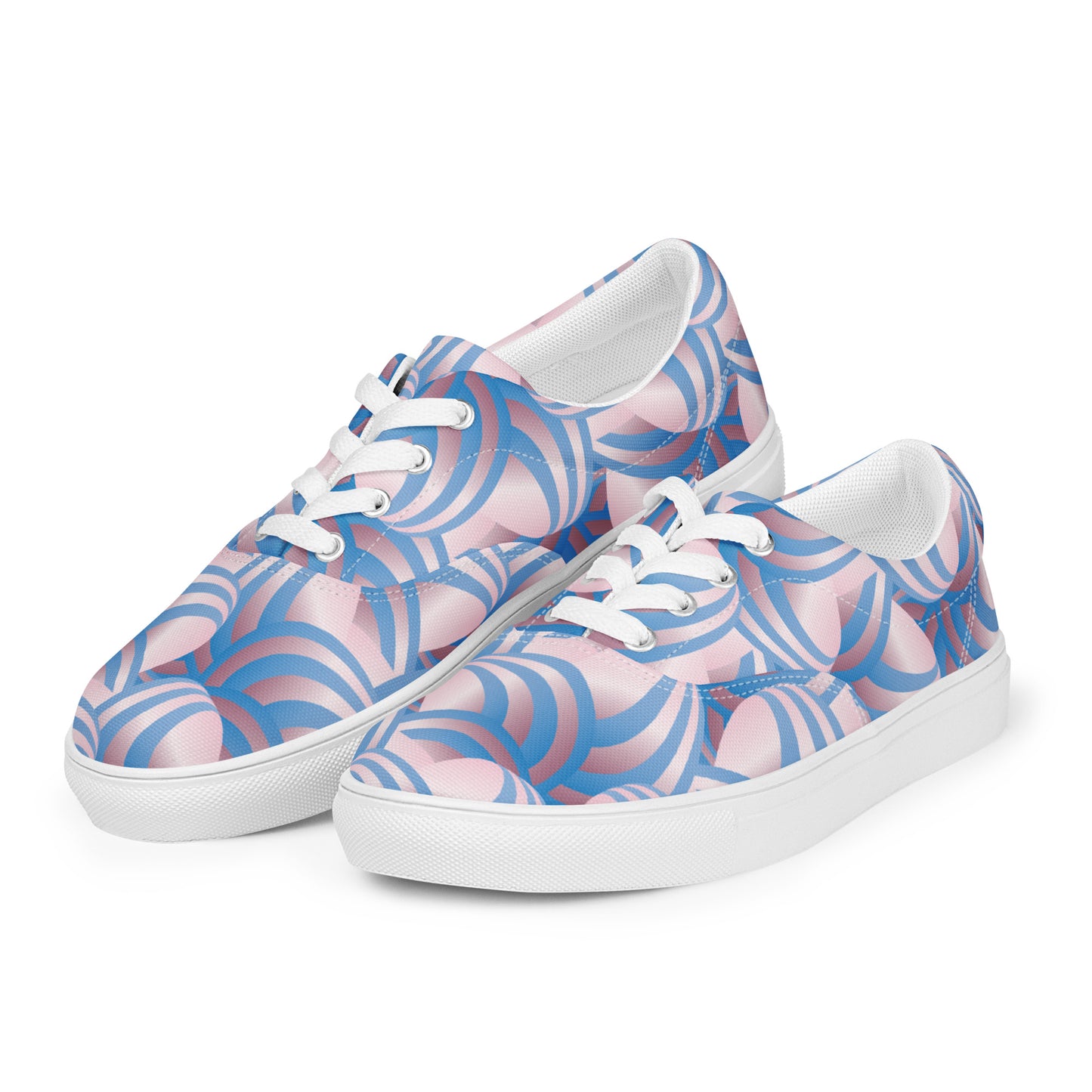 Women’s lace-up canvas shoes Kukloso Ice Cream Swirls No 6 - Free Shipping