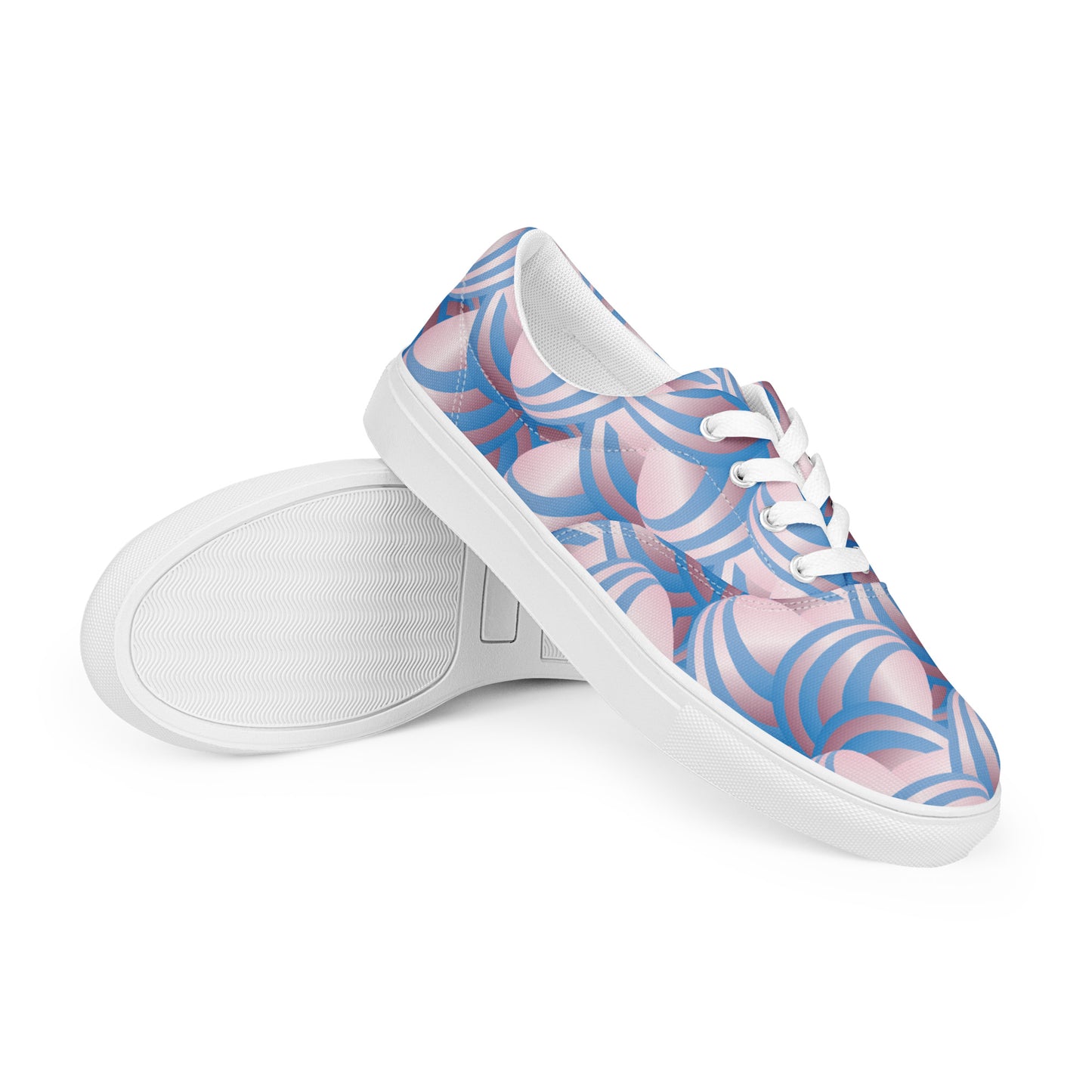 Women’s lace-up canvas shoes Kukloso Ice Cream Swirls No 6 - Free Shipping