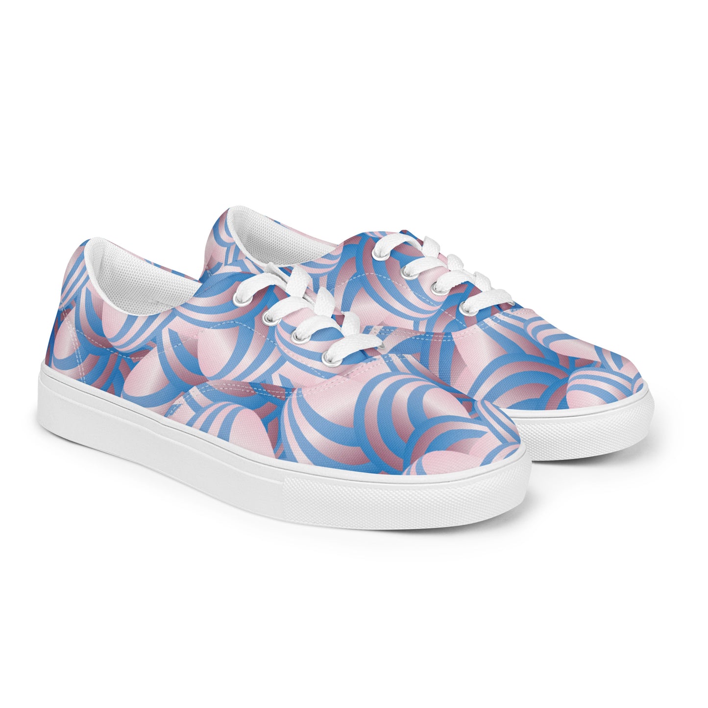 Women’s lace-up canvas shoes Kukloso Ice Cream Swirls No 6 - Free Shipping