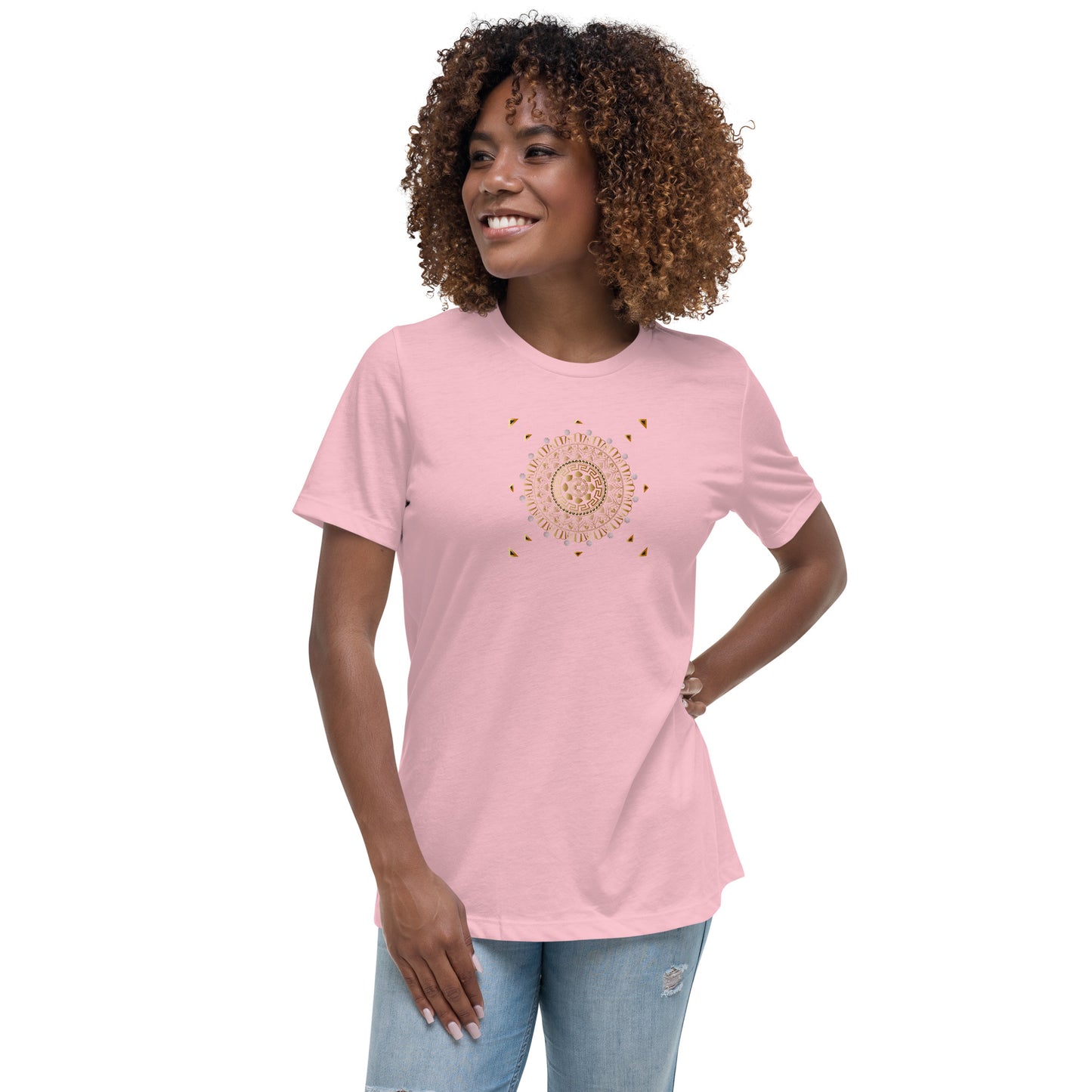 Women's Relaxed T-Shirt Kuklos 4371 Mandala - Gold color Free Shipping