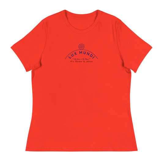 Women's Relaxed T-Shirt Women's Relaxed T-Shirt Christian Lux Mundi - 'Light of The World' Free Shipping