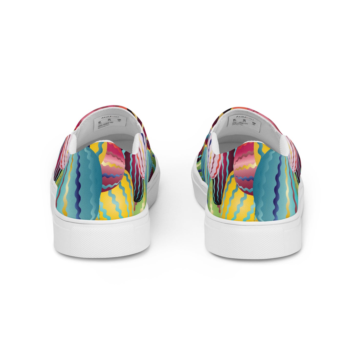 Women’s slip-on canvas shoes Kukloso Abstractical No 264 Multicolors - Free Shipping