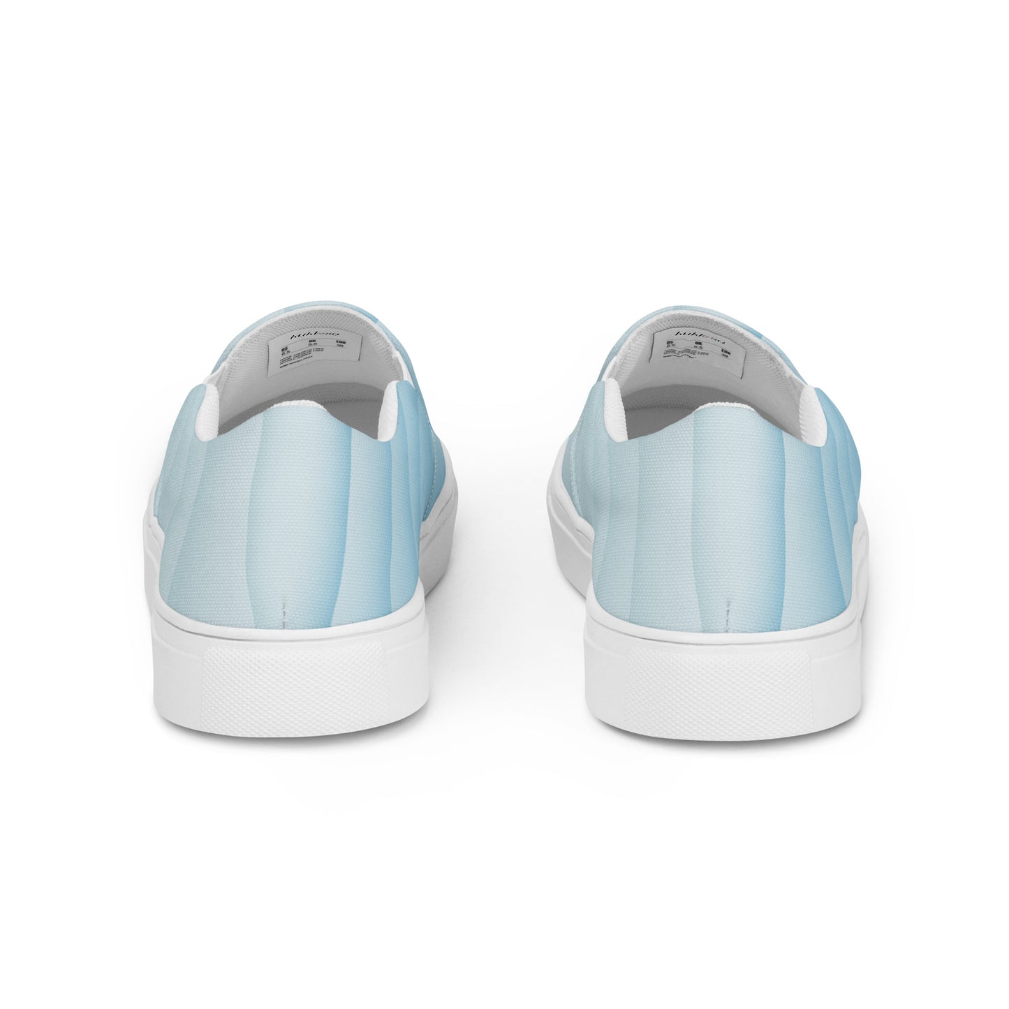 Women’s slip-on canvas shoes Kukloso FS Baby Blue Stripes - Free Shipping