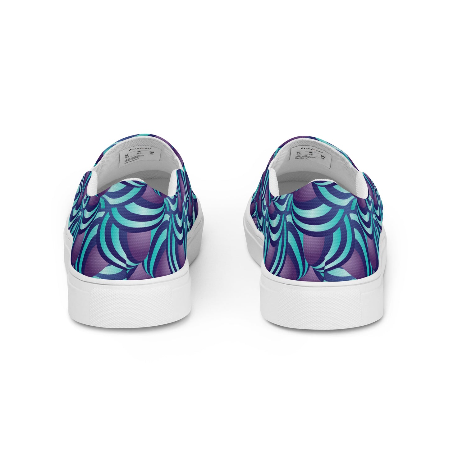 Women’s slip-on canvas shoes Kukloso Ice Cream Swirls No 2 - Free Shipping