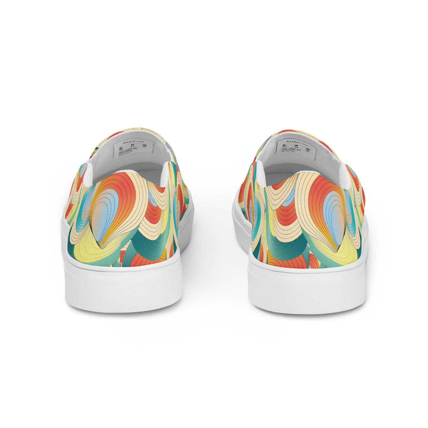 Women’s slip-on canvas shoes Kukloso Ice Cream Swirls No 60 - Free Shipping