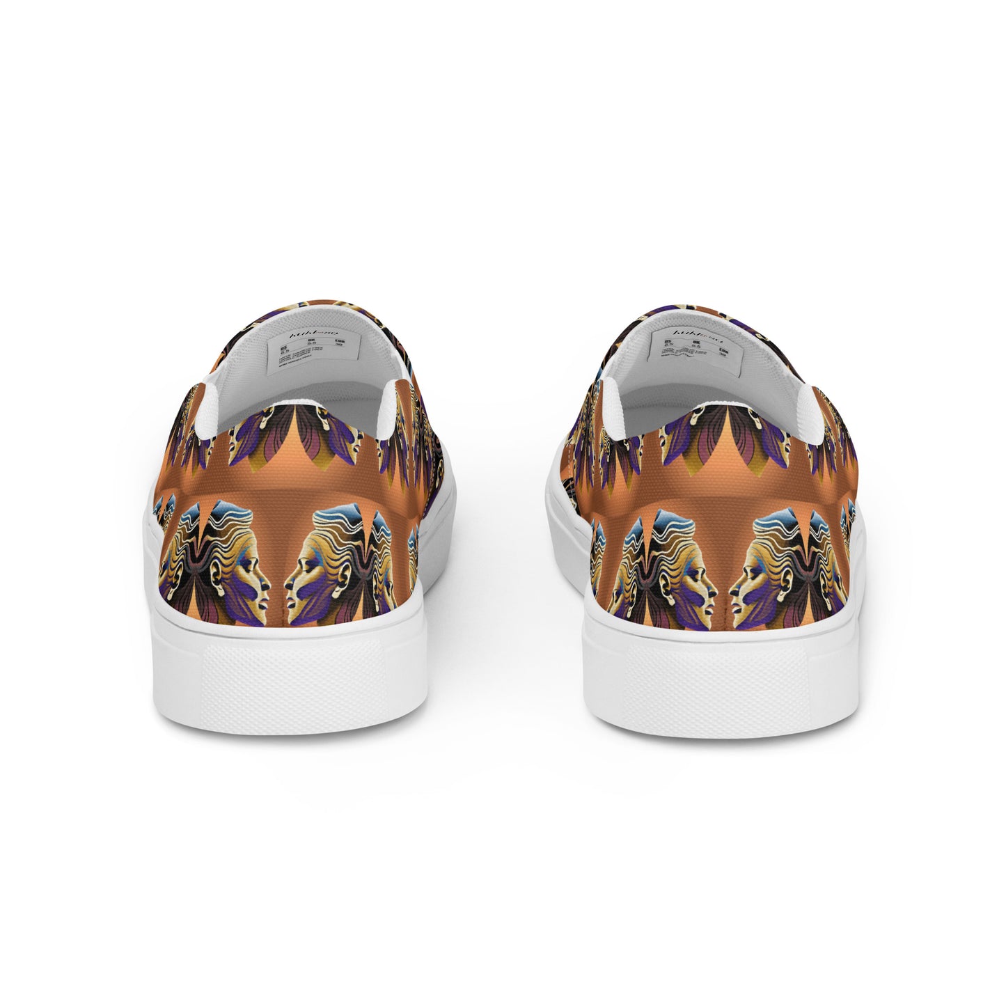 Women’s slip-on canvas shoes Kukloso Cubist Faces No 3 - Free Shipping