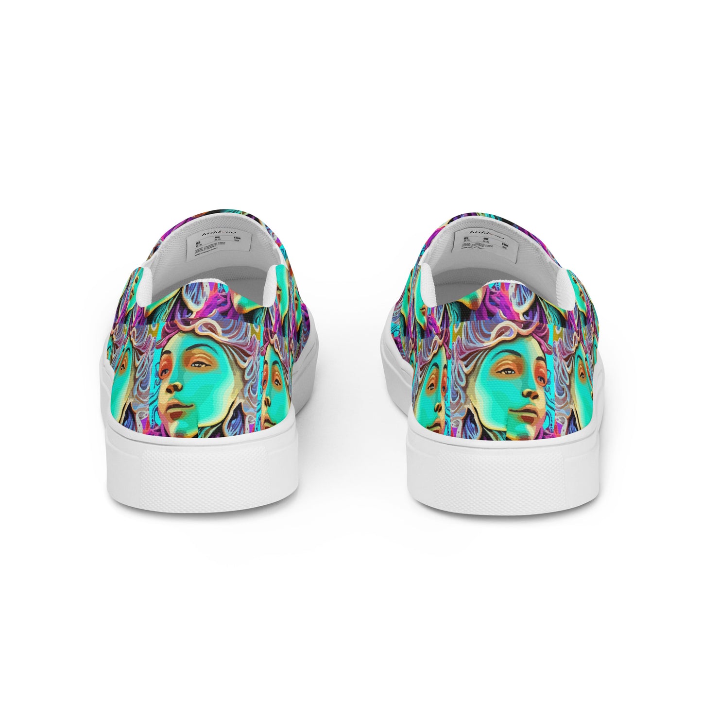 Women’s slip-on canvas shoes Kukloso Cubist Faces No 4 - Free Shipping