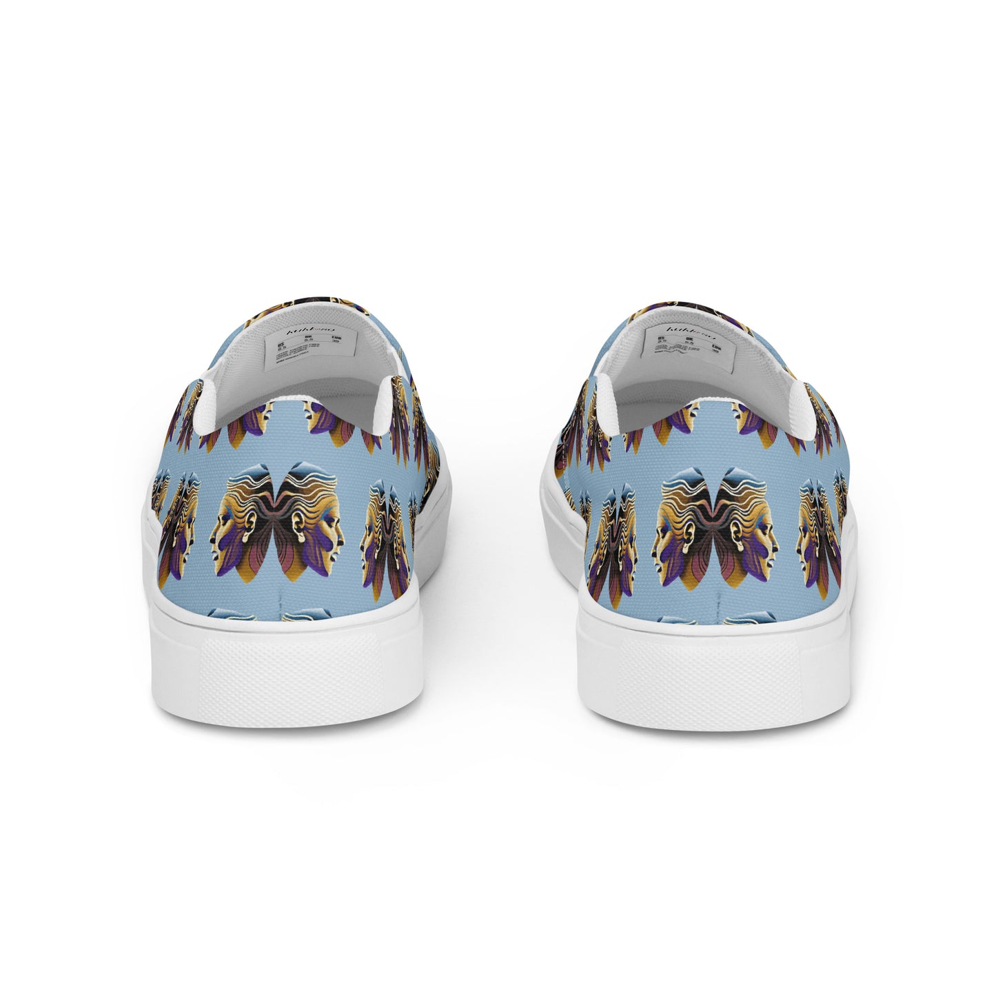 Women’s slip-on canvas shoes Kukloso Cubist Faces No 5 - Free Shipping