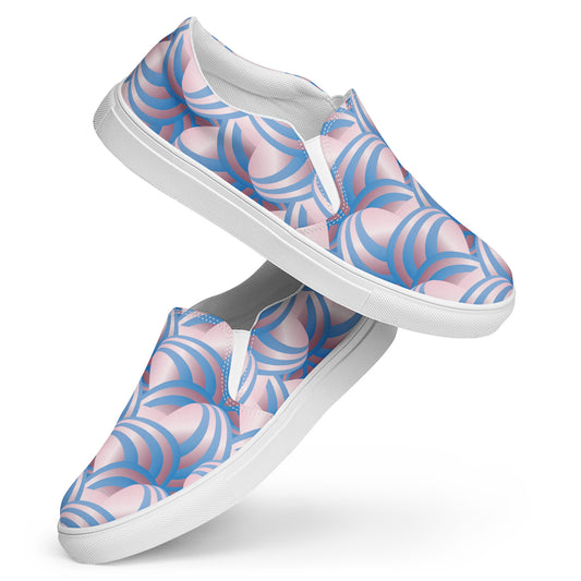 Women’s slip-on canvas shoes Kukloso Ice Cream Swirls No 6 - Free Shipping