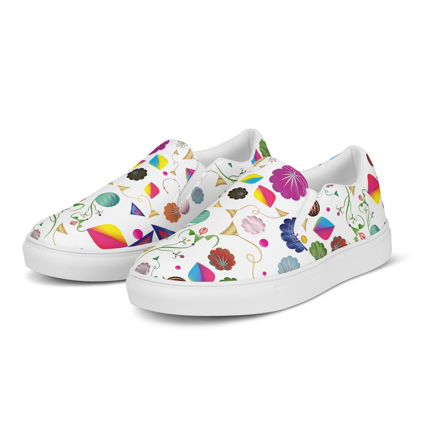 Women’s slip-on canvas shoes Kukloso Abstractical No 24 - Free Shipping