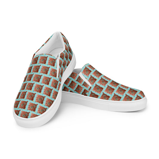 Women’s slip-on canvas shoes Kukloso Abstractical No 61 - Free Shipping