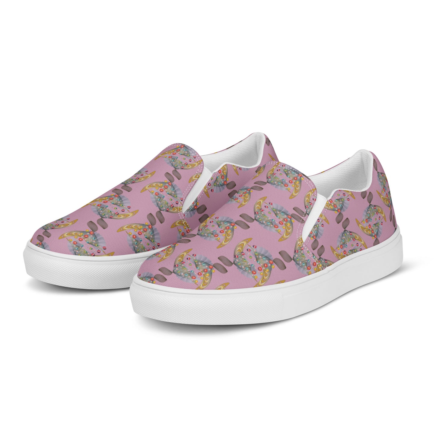 Women’s slip-on canvas shoes Kukloso Abstractical No 217 - Free Shipping