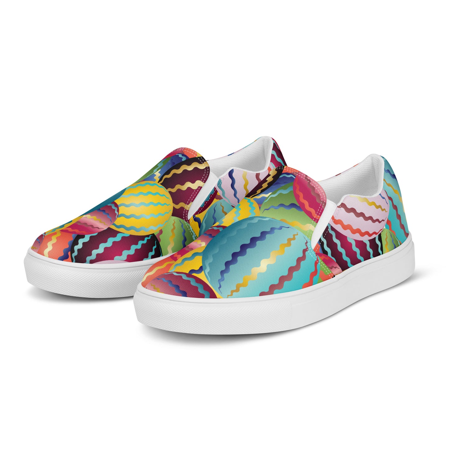 Women’s slip-on canvas shoes Kukloso Abstractical No 264 Multicolors - Free Shipping