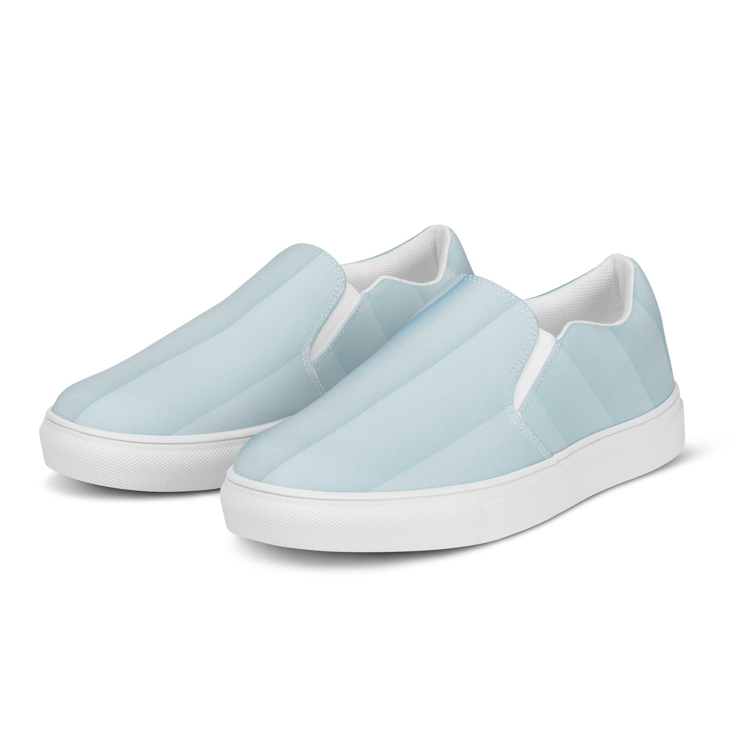 Women’s slip-on canvas shoes Kukloso FS Baby Blue Stripes - Free Shipping