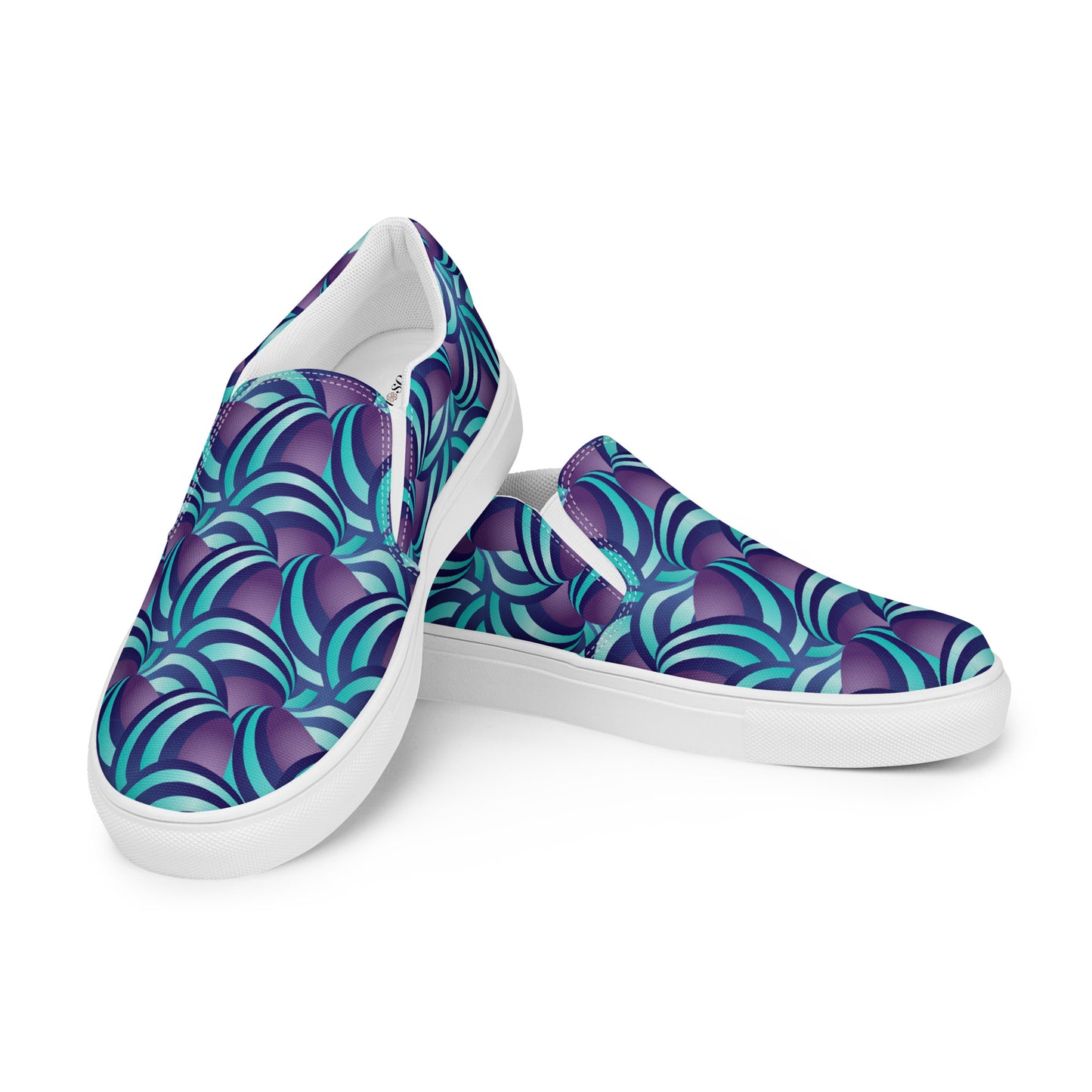 Women’s slip-on canvas shoes Kukloso Ice Cream Swirls No 2 - Free Shipping