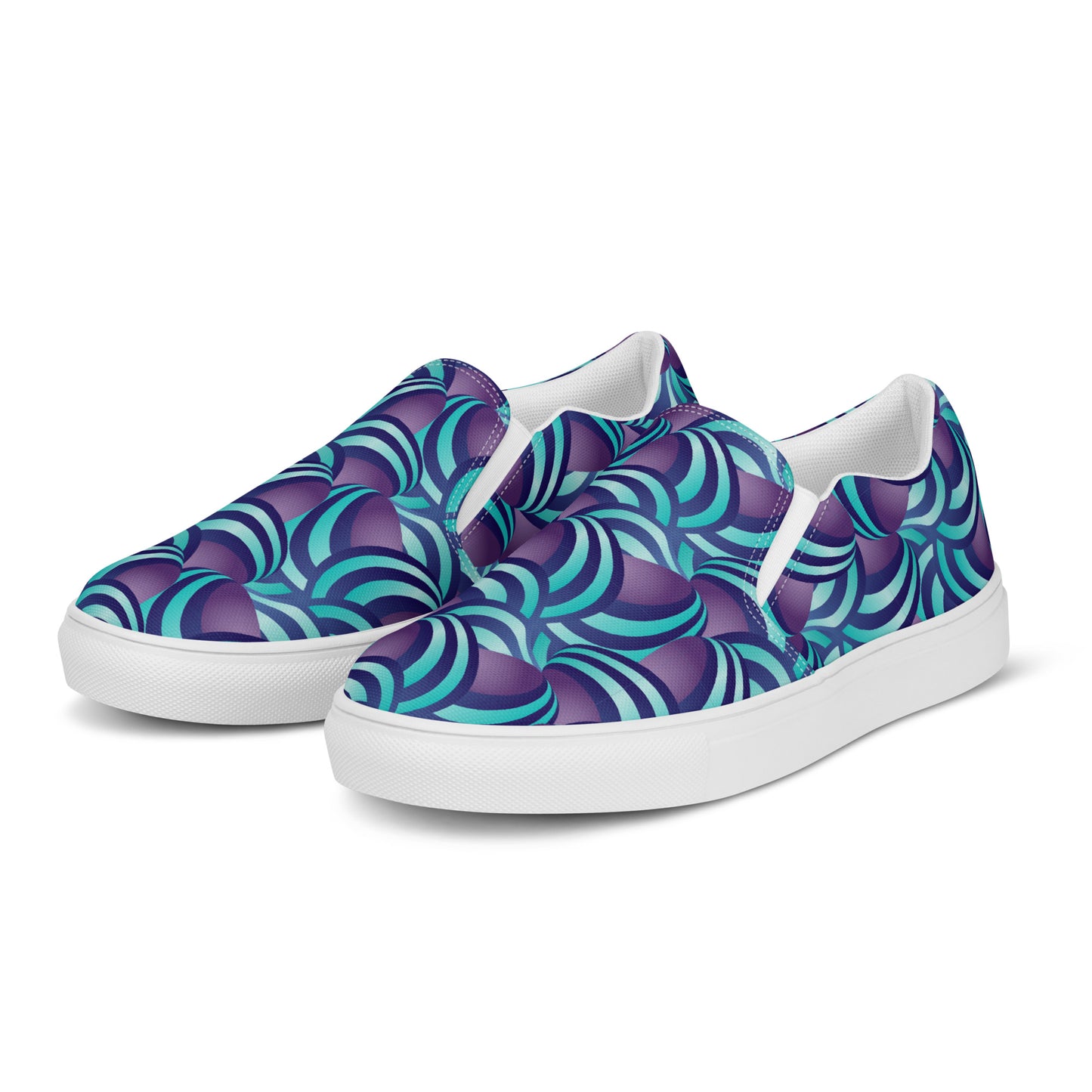 Women’s slip-on canvas shoes Kukloso Ice Cream Swirls No 2 - Free Shipping