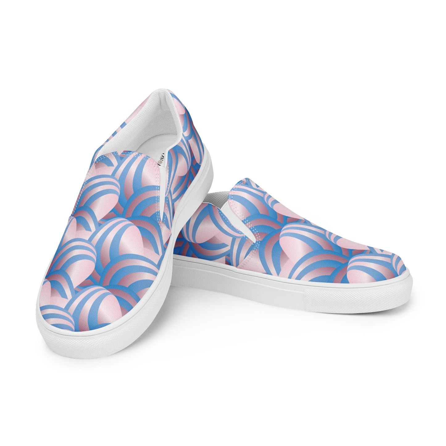 Women’s slip-on canvas shoes Kukloso Ice Cream Swirls No 6 - Free Shipping