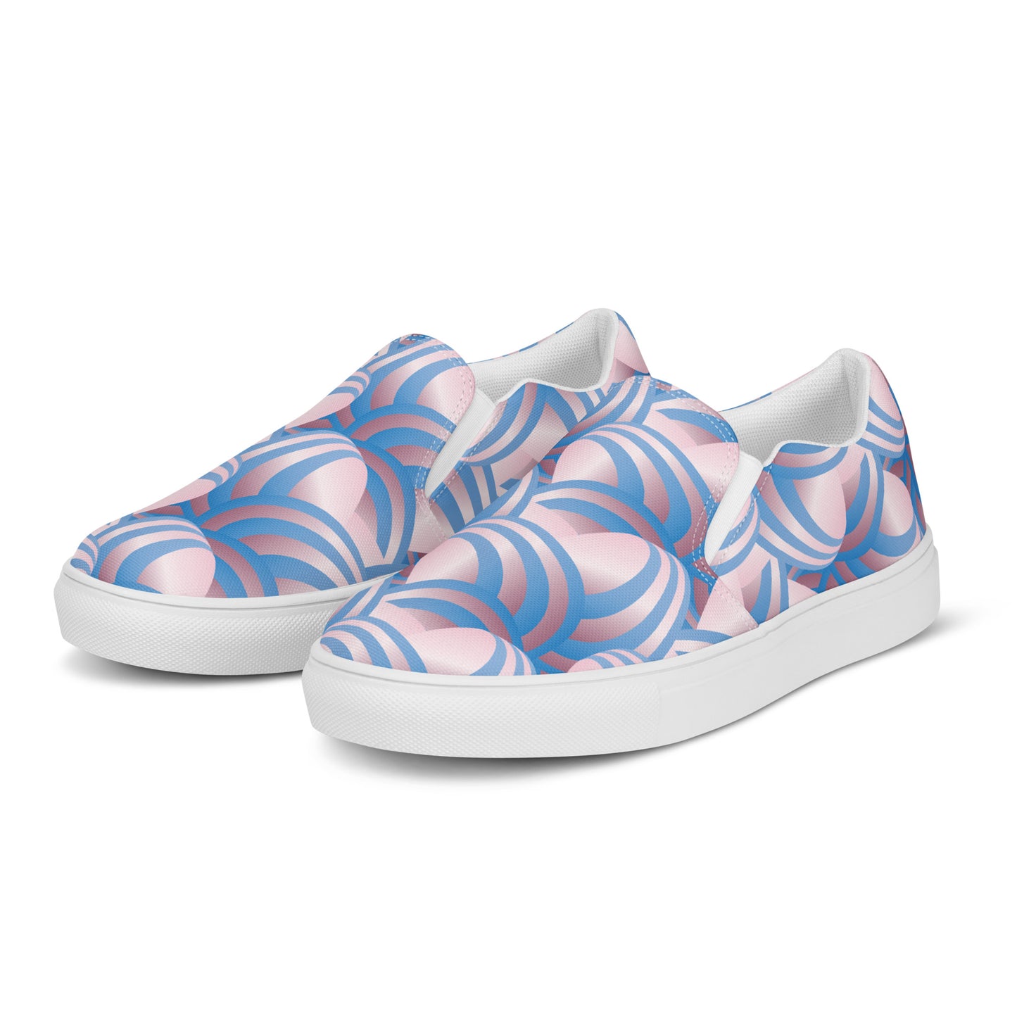 Women’s slip-on canvas shoes Kukloso Ice Cream Swirls No 6 - Free Shipping