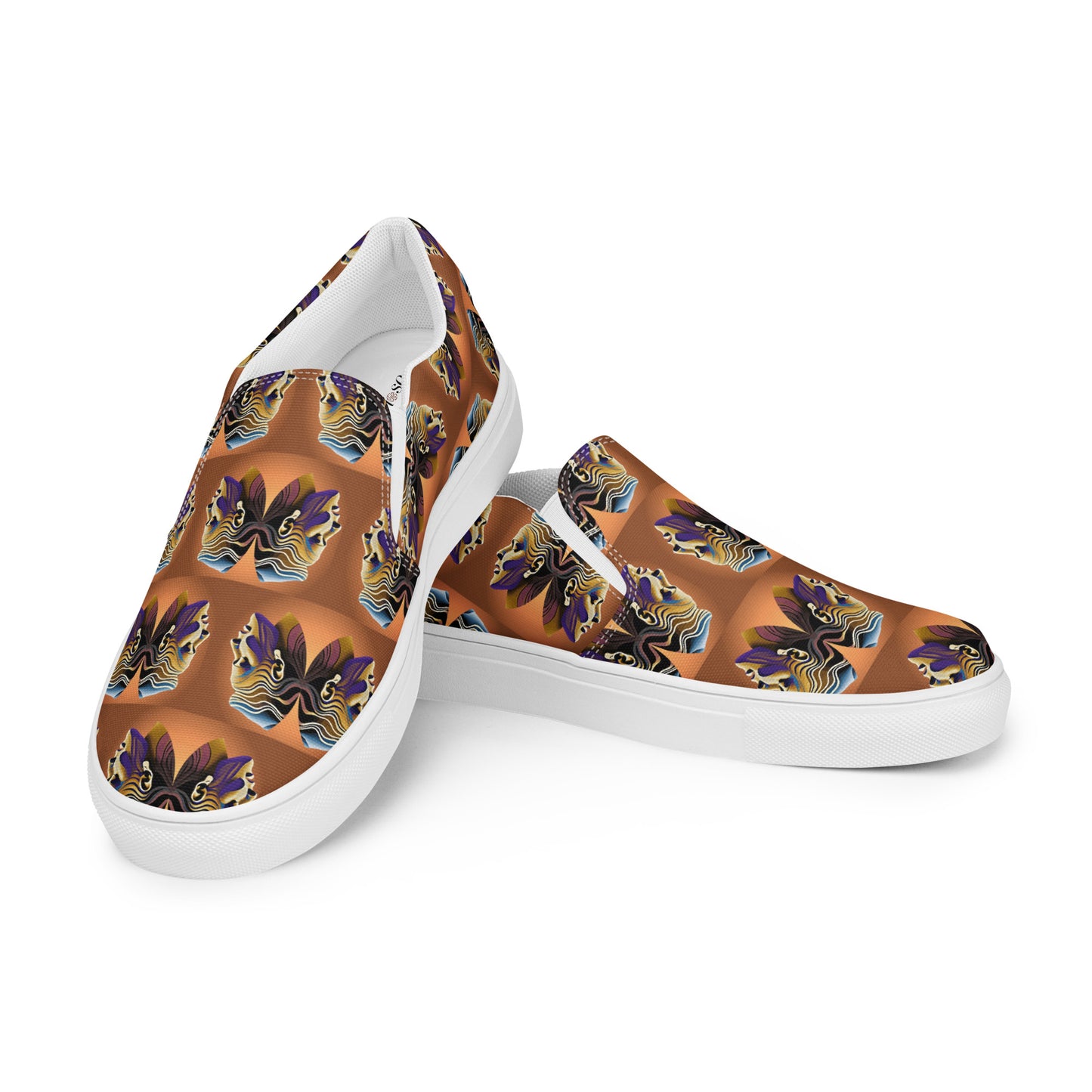 Women’s slip-on canvas shoes Kukloso Cubist Faces No 3 - Free Shipping