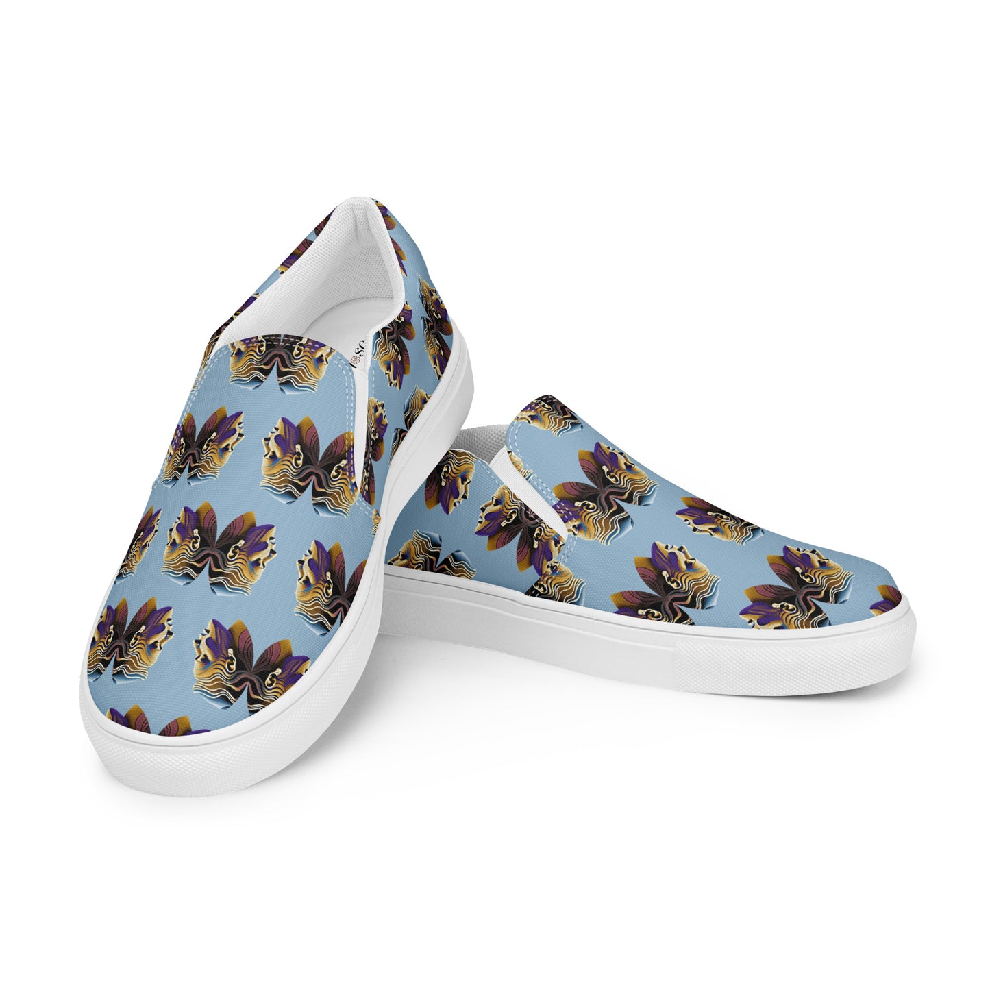 Women’s slip-on canvas shoes Kukloso Cubist Faces No 5 - Free Shipping