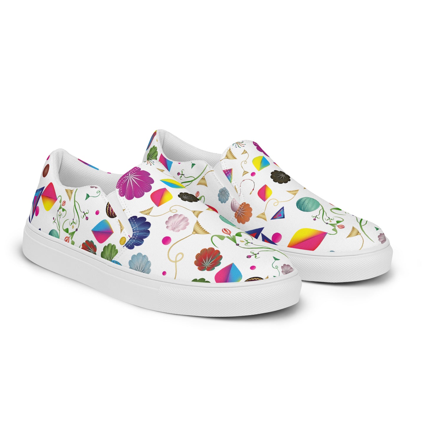 Women’s slip-on canvas shoes Kukloso Abstractical No 24 - Free Shipping