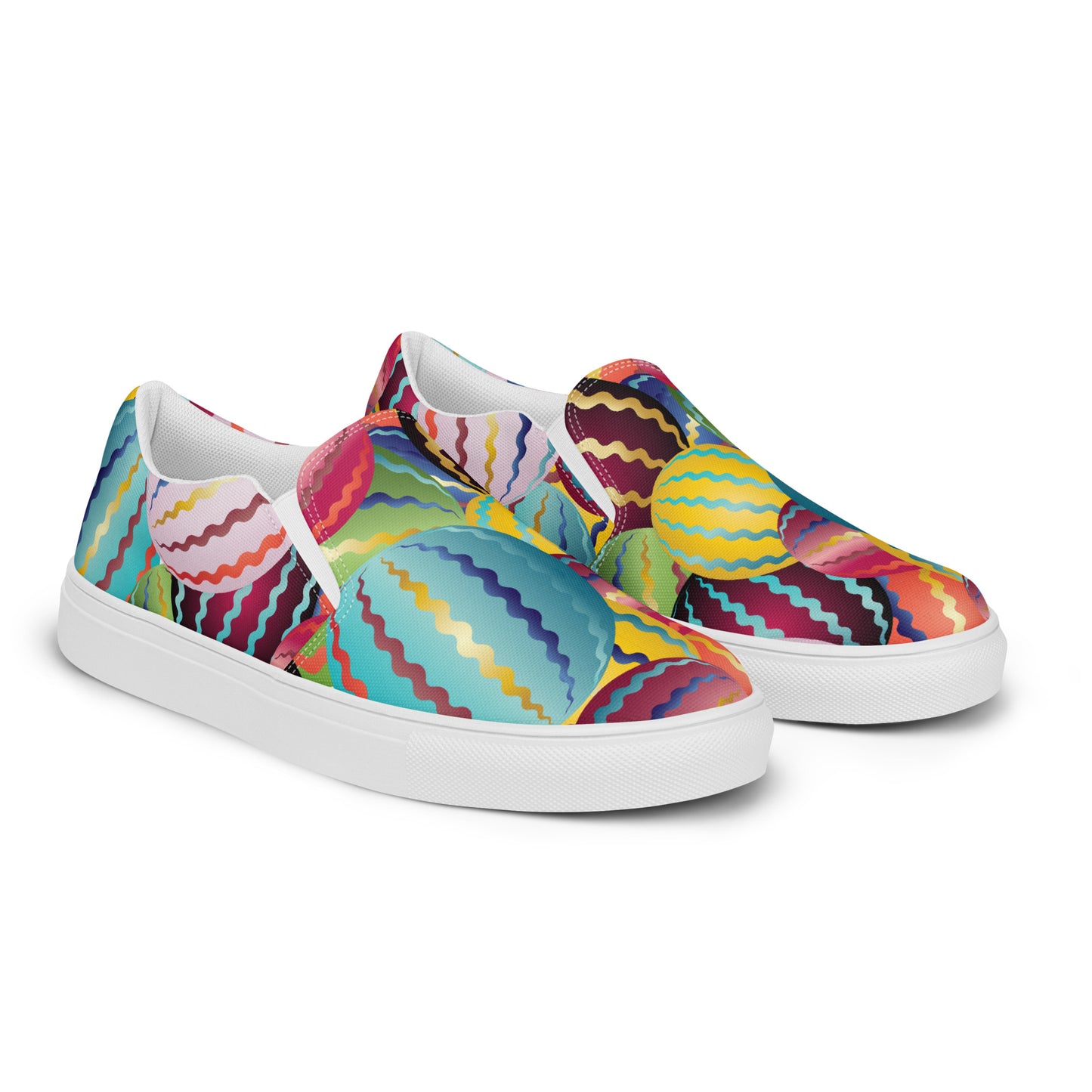 Women’s slip-on canvas shoes Kukloso Abstractical No 264 Multicolors - Free Shipping