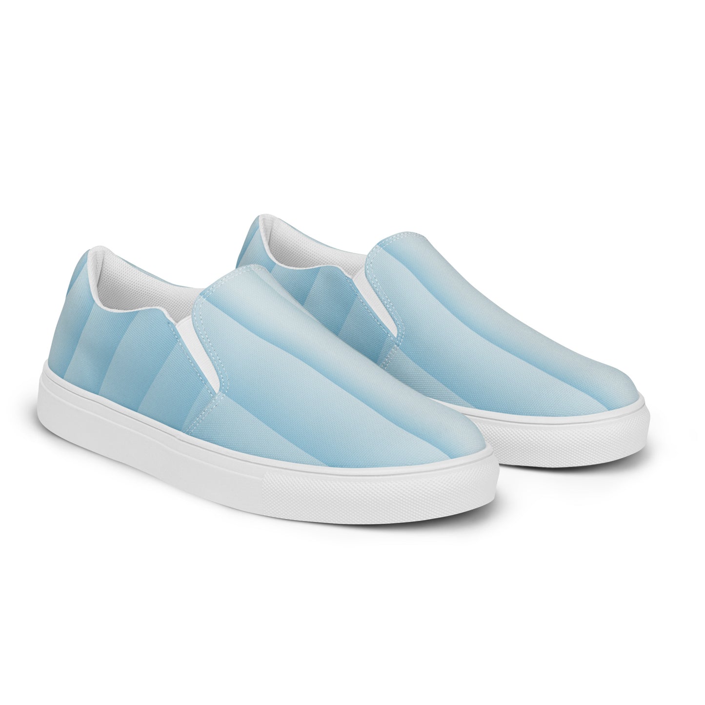 Women’s slip-on canvas shoes Kukloso FS Baby Blue Stripes - Free Shipping