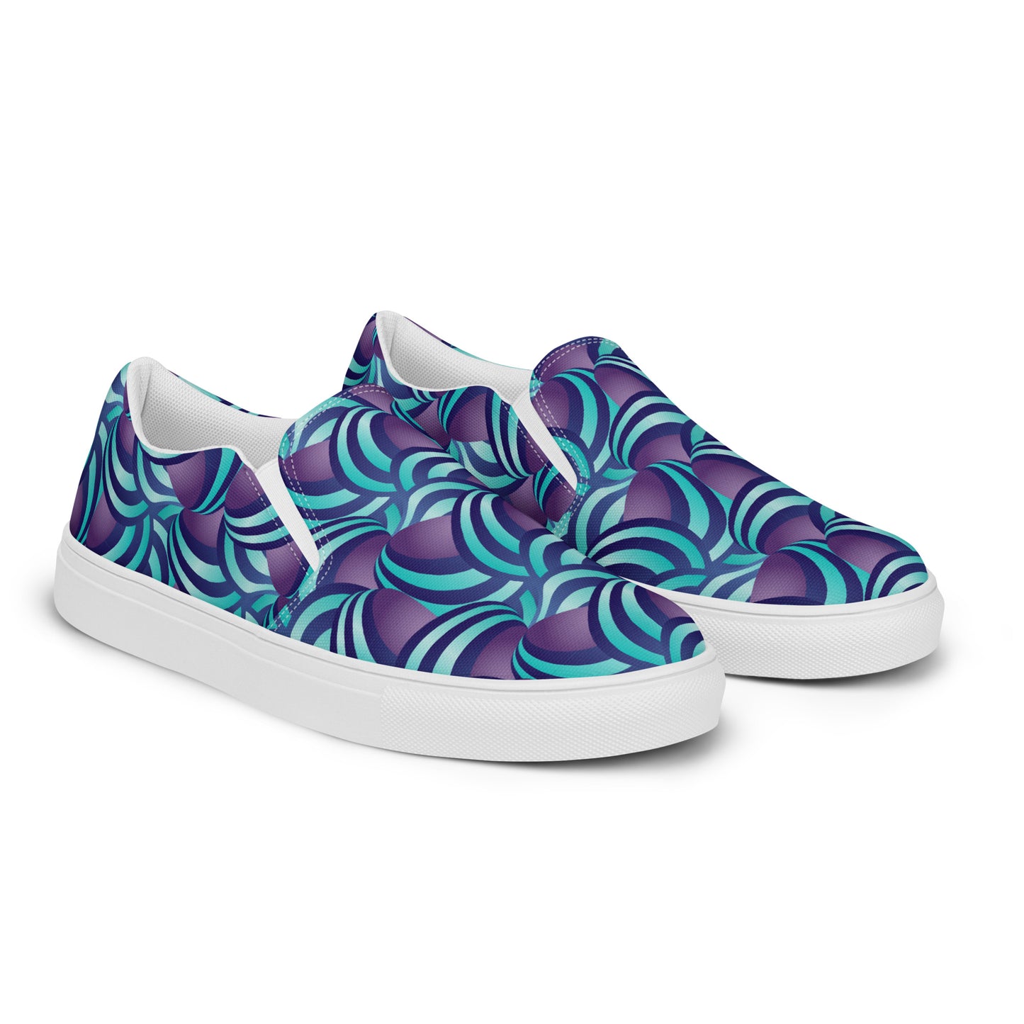 Women’s slip-on canvas shoes Kukloso Ice Cream Swirls No 2 - Free Shipping