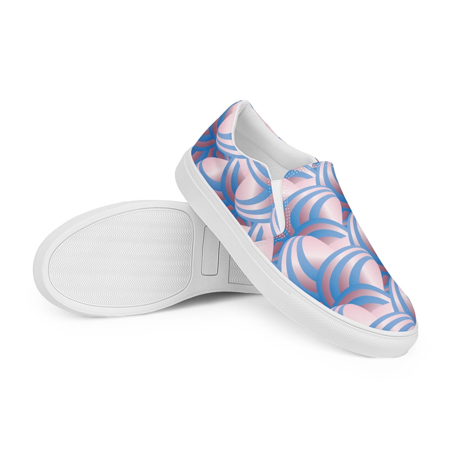 Women’s slip-on canvas shoes Kukloso Ice Cream Swirls No 6 - Free Shipping