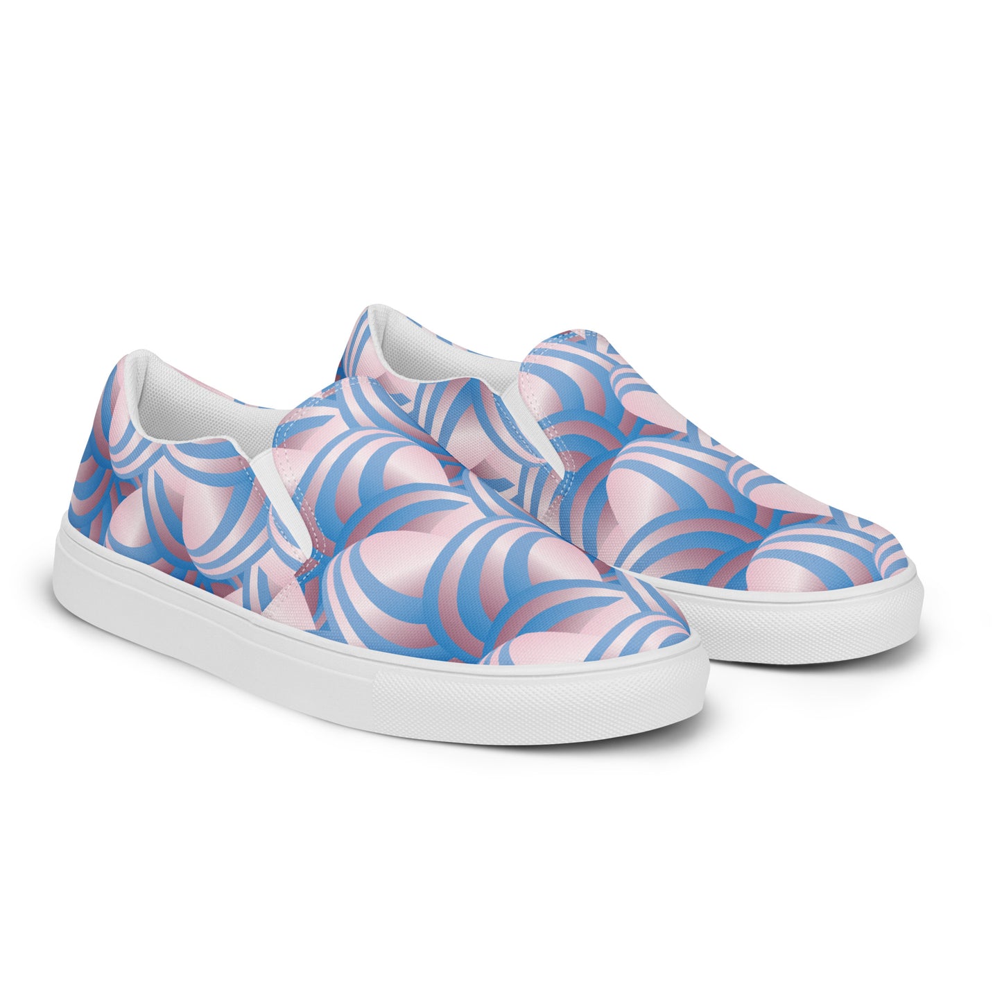 Women’s slip-on canvas shoes Kukloso Ice Cream Swirls No 6 - Free Shipping