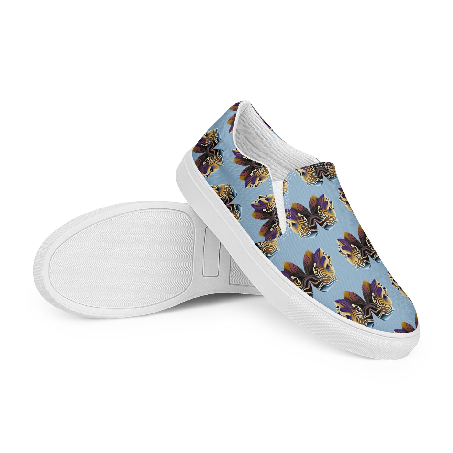 Women’s slip-on canvas shoes Kukloso Cubist Faces No 5 - Free Shipping