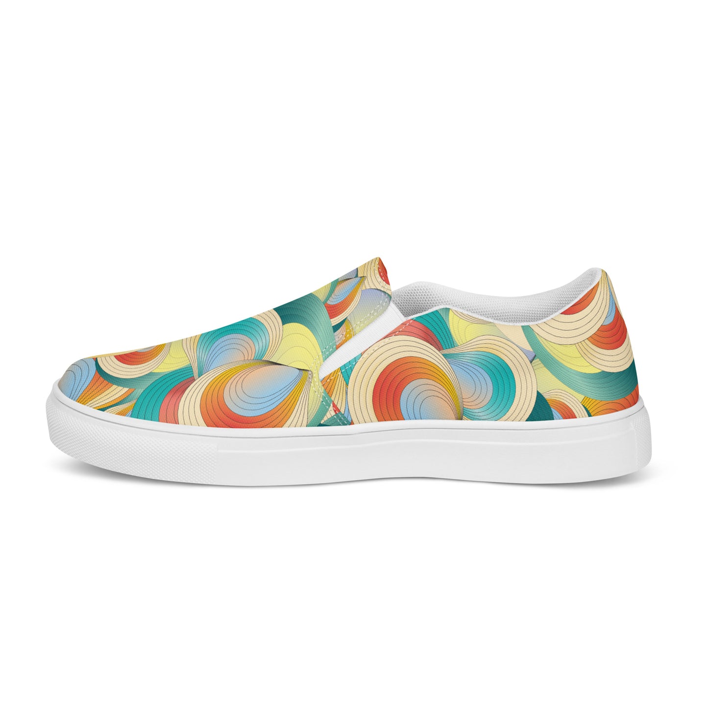 Women’s slip-on canvas shoes Kukloso Ice Cream Swirls No 60 - Free Shipping