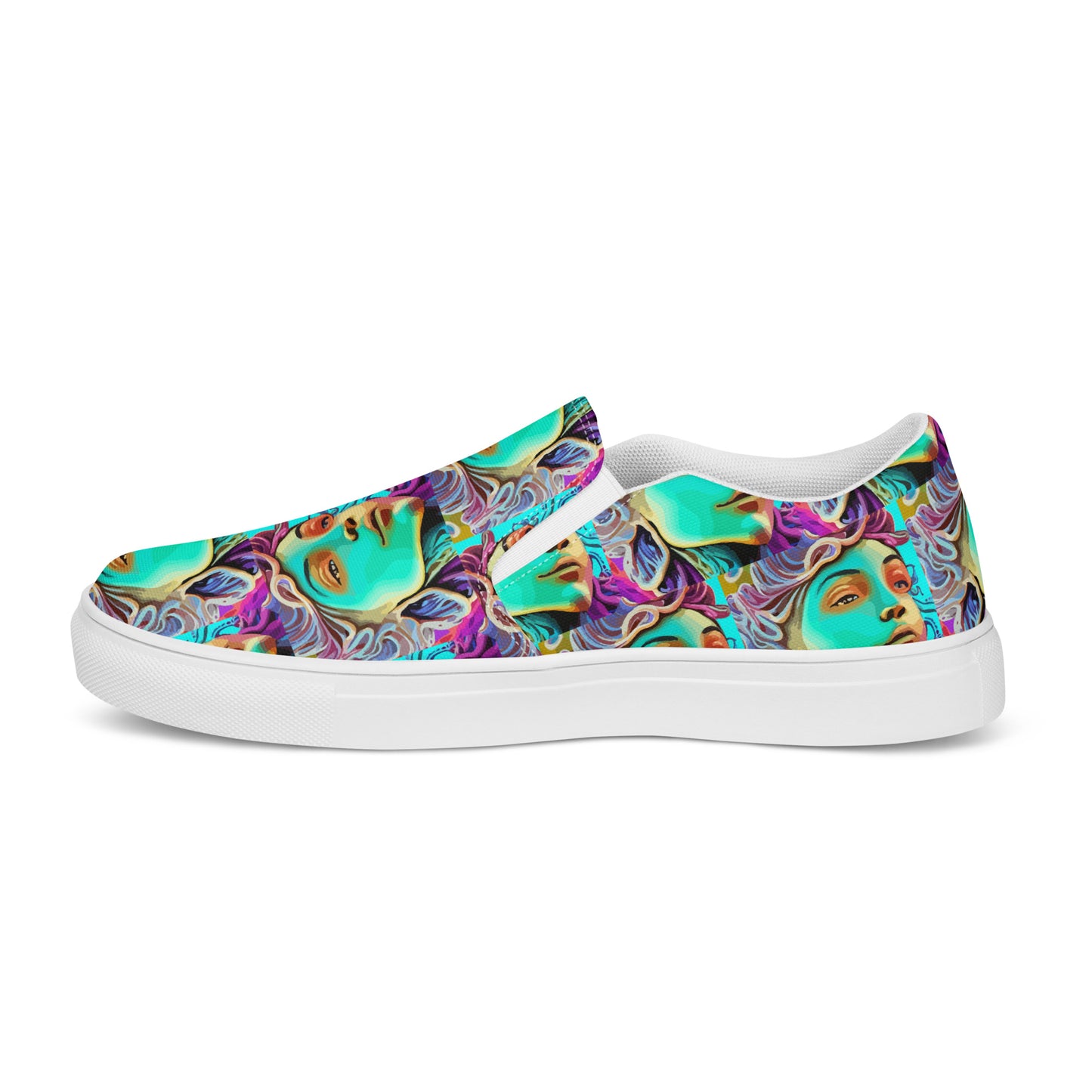 Women’s slip-on canvas shoes Kukloso Cubist Faces No 4 - Free Shipping